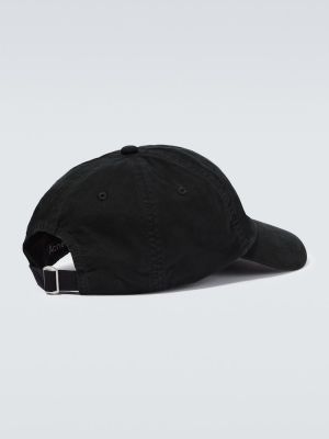 Gorra de algodón Acne Studios negro