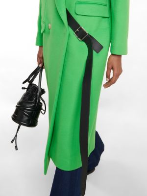 Oversize вълнено палто от мохер Alexander Mcqueen зелено