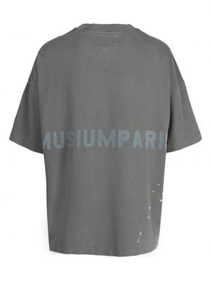 Raštuotas marškinėliai Musium Div. pilka