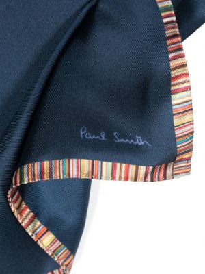 Svītrainas zīda šalle ar kabatām Paul Smith zils
