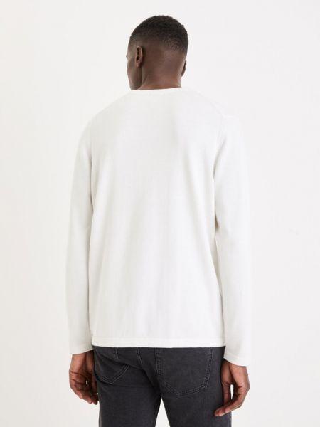 Sweter bawełniany Celio biały
