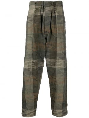Nylonowe proste spodnie bawełniane Mackintosh zielone