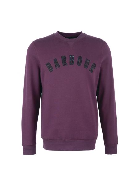 Klassischer sweatshirt mit rundhalsausschnitt Barbour lila