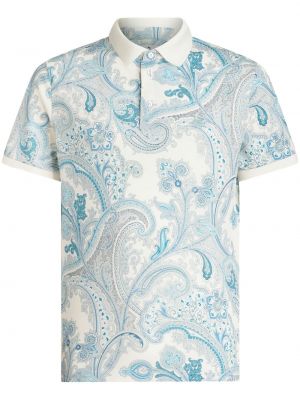 Kokvilnas polo krekls ar apdruku ar lāsīšu rakstu Etro