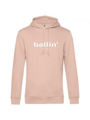 Sweter z kapturem Ballin Est. 2013 - różowy