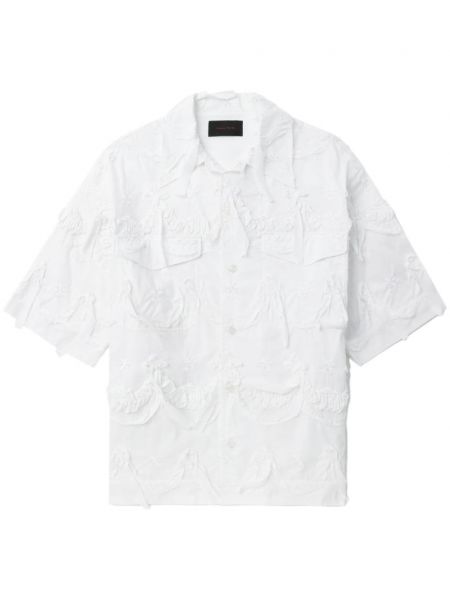 Gėlėta medvilninė marškiniai Simone Rocha balta