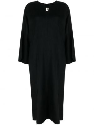 Volnena midi obleka By Malene Birger črna