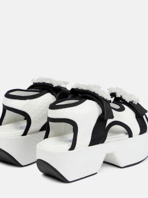 Žakárové sandále Cecilie Bahnsen biela