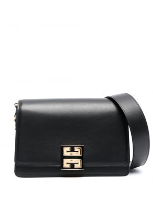 Usnjena crossbody torbica Givenchy črna
