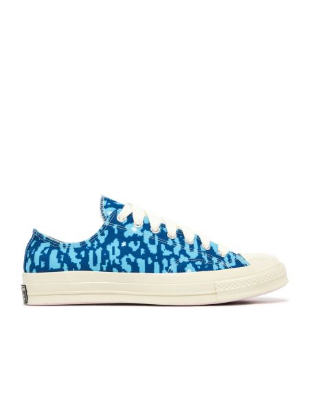 Леопардовые кроссовки Converse синие