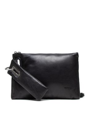Žametna torba iz rebrastega žameta Vic Matié črna