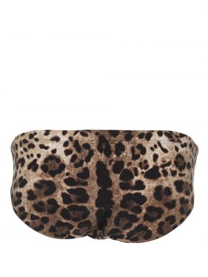 Biksītes ar apdruku ar leoparda rakstu Dolce & Gabbana brūns