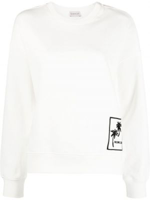 Sweatshirt mit stickerei Moncler weiß