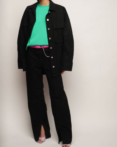 Bavlnená džínsová bunda The Attico čierna