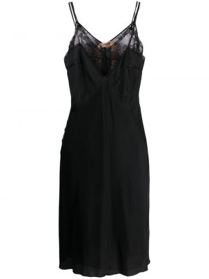 Nėriniuotas vakarinė suknelė v formos iškirpte N°21 juoda