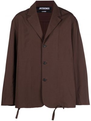 Bomull lang blazer Jacquemus brun