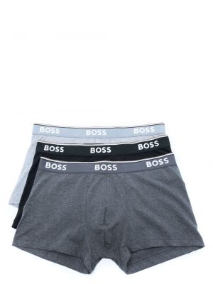 Pruhované boxerky Boss sivá