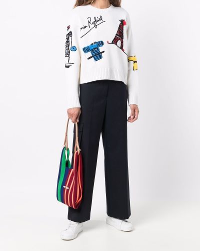 Jersey con estampado de tela jersey con estampado abstracto Sonia Rykiel blanco