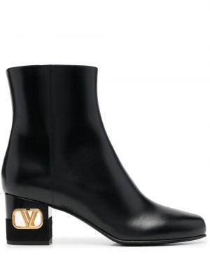 Ankle boots na obcasie Valentino Garavani czarne