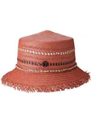 Casquette tressé Maison Michel rose