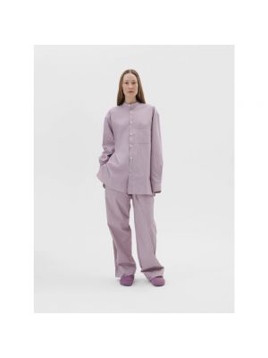 Blusa de algodón a rayas Birkenstock violeta
