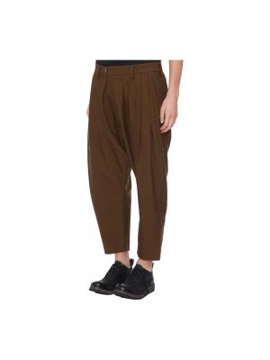 Pantalones de lana Ziggy Chen marrón