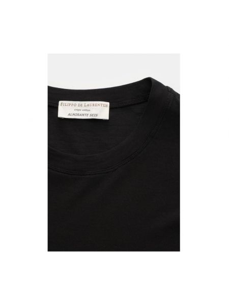 Koszulka bawełniana z krótkim rękawem Filippo De Laurentiis czarna