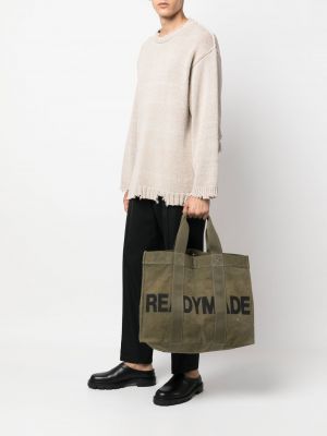 Shopper handtasche mit print Readymade grün