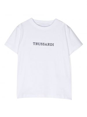 T-shirt med broderi för tjejer Trussardi Junior vit