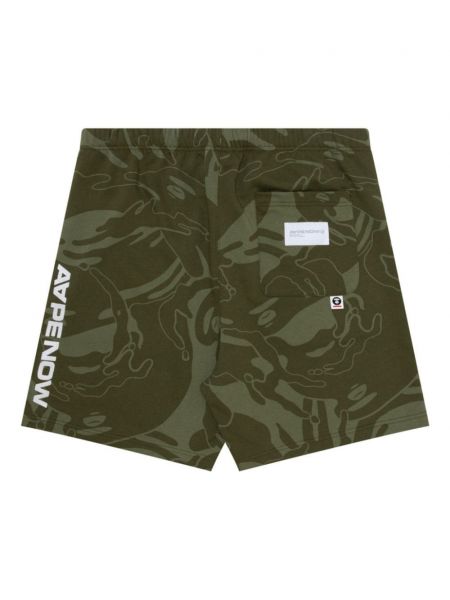 Shorts à imprimé en jacquard Aape By *a Bathing Ape® vert
