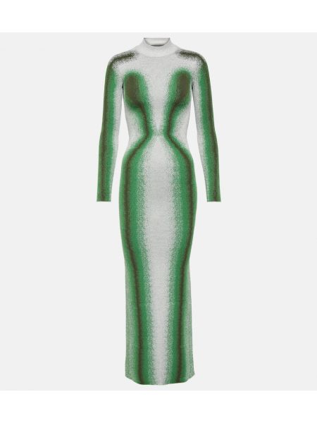 Макси рокля с принт Y Project зелено
