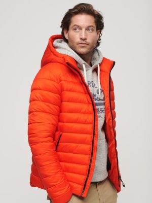 Утепленная куртка с капюшоном Superdry оранжевая
