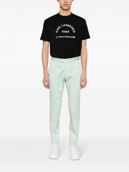 Slim fit kalhoty Karl Lagerfeld zelené