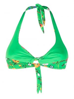 Bikini w kwiatki z nadrukiem Mc2 Saint Barth zielony
