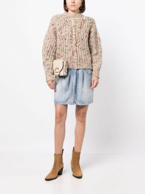 Sweter chunky Isabel Marant Etoile beżowy
