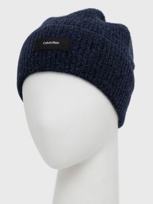 Шерстяная шапка Calvin Klein синяя