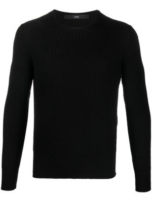 Sweter z okrągłym dekoltem Sapio czarny