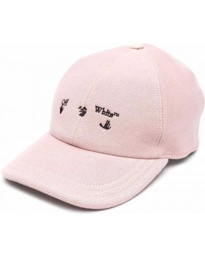 Bomull brodert cap Off-white hvit