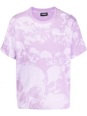Koszulka z nadrukiem gradientowa Pleasures fioletowa