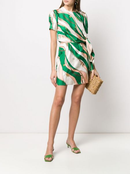 Vestido con estampado Elisabetta Franchi verde