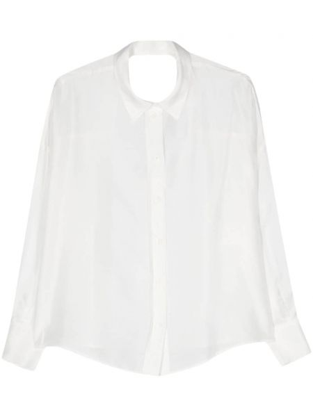 Μεταξωτό πουκάμισο Tela λευκό