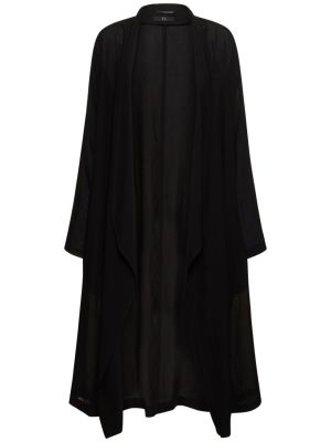 Palton cu guler-șal Yohji Yamamoto negru