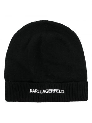 Čepice s výšivkou Karl Lagerfeld černý