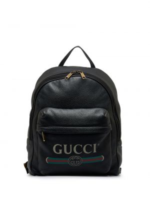 Usnjeni nahrbtnik s potiskom Gucci Pre-owned