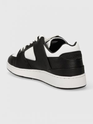 Bőr sneakers Lacoste fekete