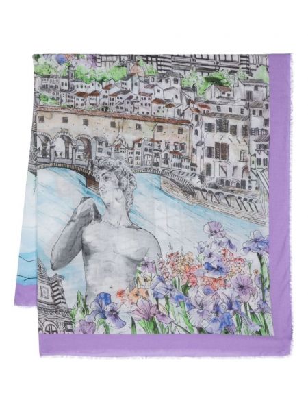 Schal mit print Faliero Sarti lila