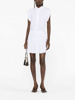 Sukienka mini plisowana Helmut Lang biała