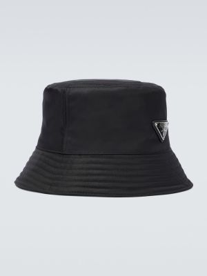 Chapeau en nylon Prada noir