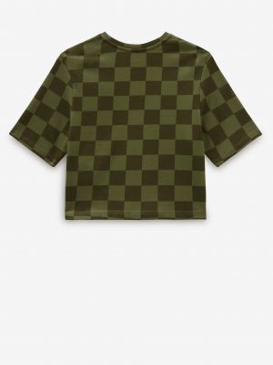 Kockované tričko Vans zelená