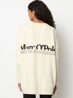 Bluza bawełniana z nadrukiem Marc O'polo biała